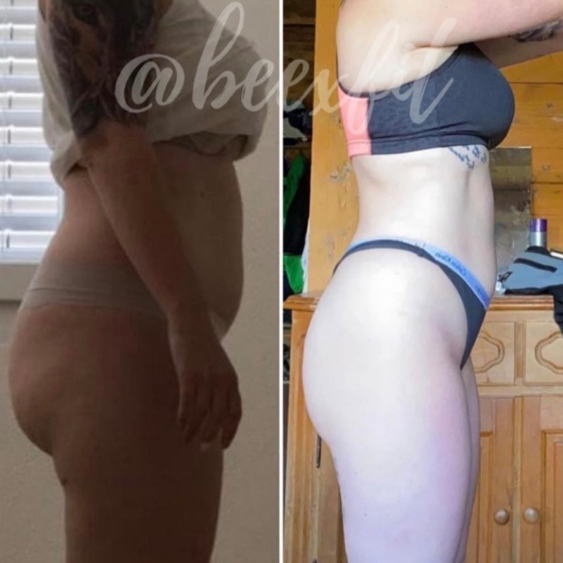 Transformation avant / après d’un membre Beexfit